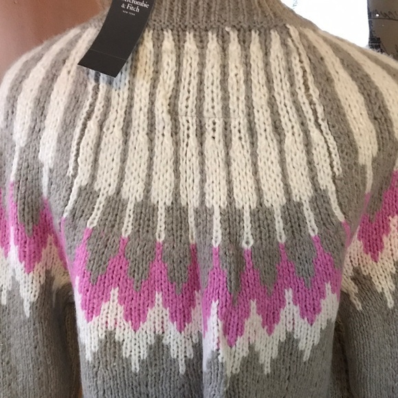 NWT Abercrombie Vintage Fairisle Cardi XS - Picture 6 of 7